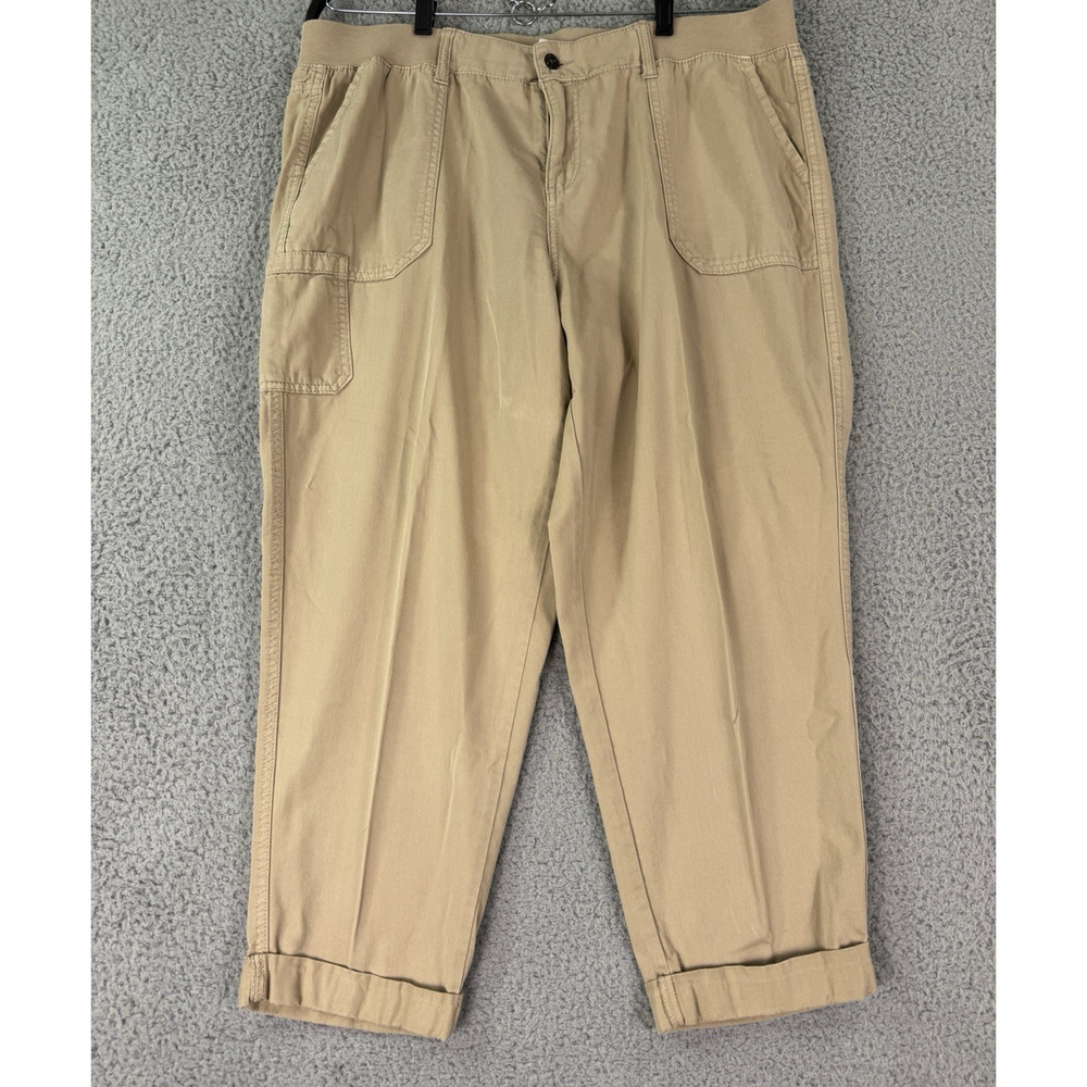Westport Cargo Pants High Rise Beige Relaxed Fit Utility Womens 28
